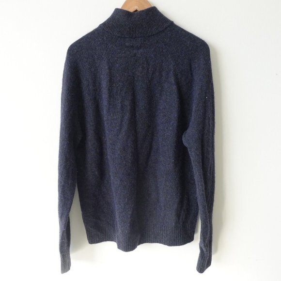 Banana‎ Republic Sweater Mens Size Large Blue Wool Casual Knitted Italian VTG - Picture 6 of 8